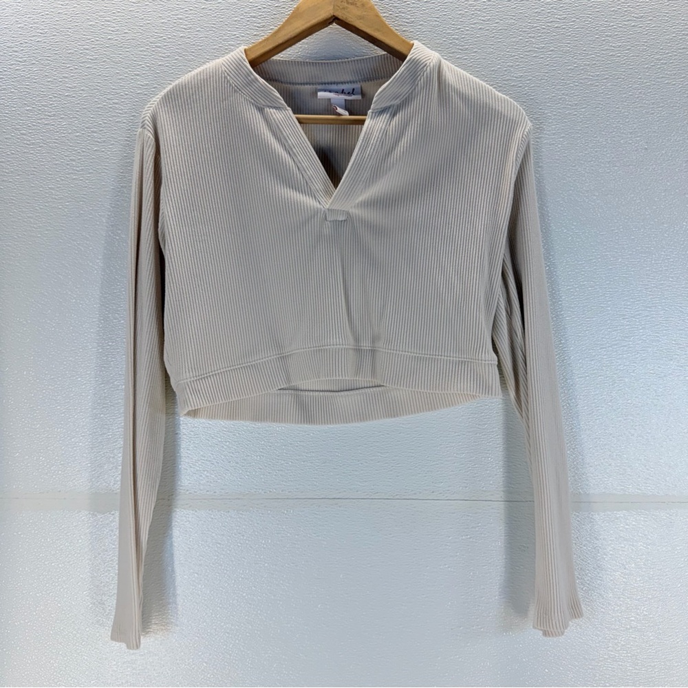 Isabel Maternity XS Ribbed Knit Top &‎ Midi Skirt Set Cream Nursing Friendly - Picture 5 of 17